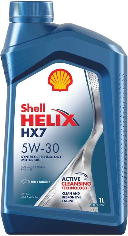 Моторное масло Shell HELIX HX7 5W-30 Полусинтетическое, 1л