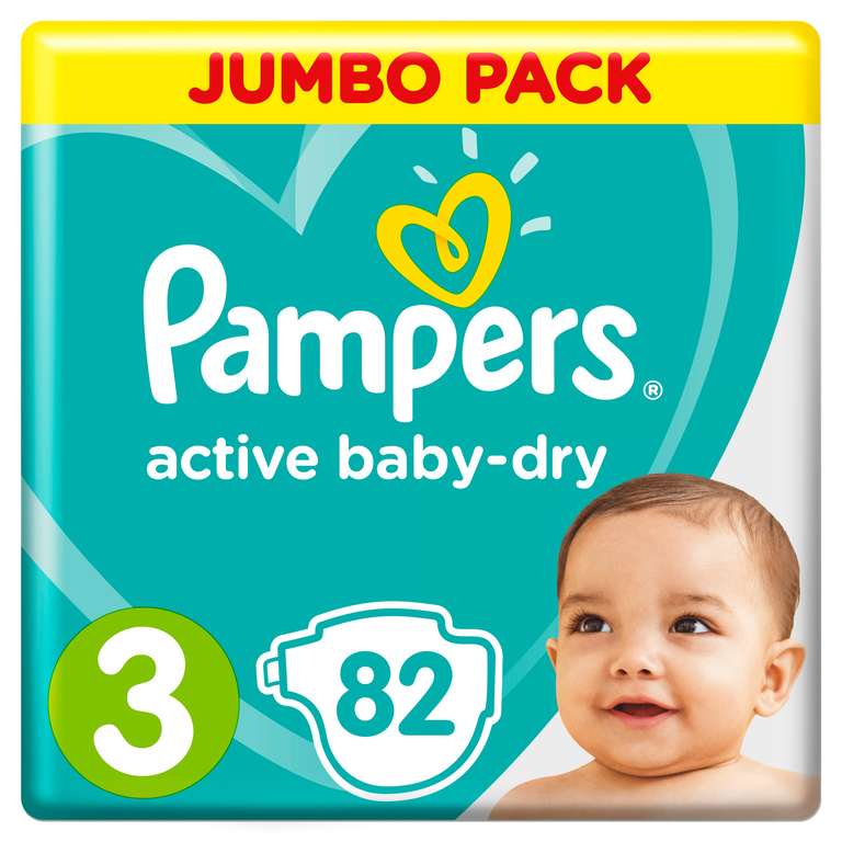 Подгузники Pampers Active Baby-Dry р.3 5-9кг, 82шт.