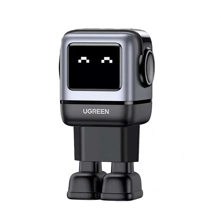 Сетевое зарядное устройство UGREEN CD361 Robot 65 Вт, GaN, 2 USB-C и 1 USB-A