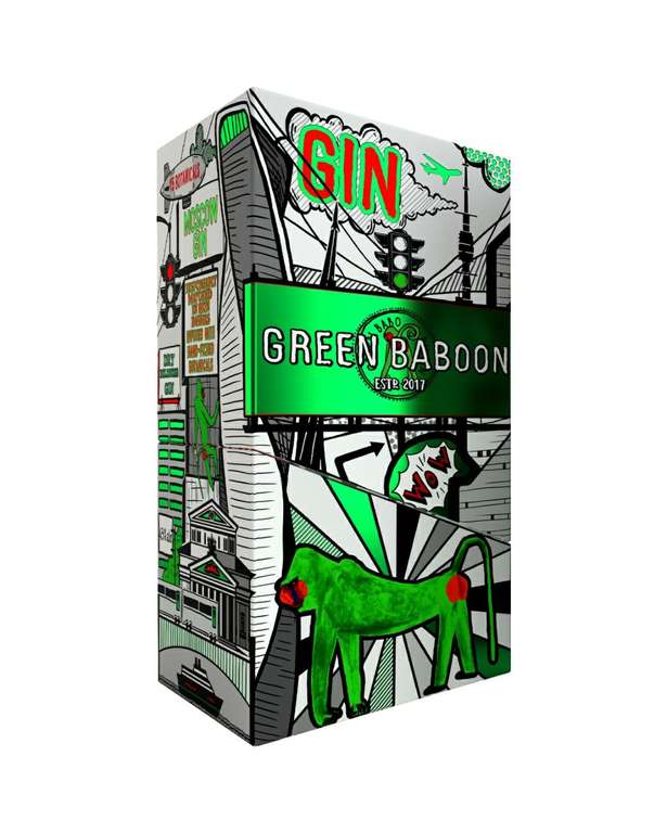 Джин Green Baboon 0,7 л в подарочной упаковке