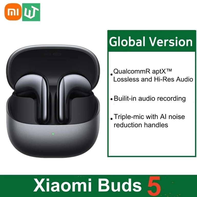 TWS наушники Xiaomi Buds 5 Bluetooth 5,4, AI, ANC, Hi-Fi Глобальная версия