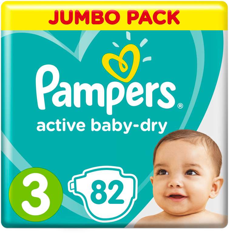 [СПб] Подгузники Pampers Active Baby-dry 3, 82 шт.