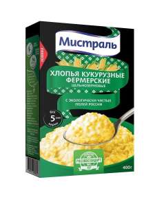 Хлопья Мистраль Фермерские, кукурузные, 400 г х 2 шт.