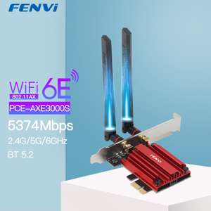 Wi-Fi 6E AX210, 5374 Мбит/с, три диапазона, 2,4G/5G/6 ГГц, беспроводной PCI-E адаптер, совместимый с Bluetooth 5,2, сетевая Wi-Fi