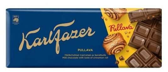 Шоколад Karl Fazer молочный, со вкусом булочки с корицей, 200 гр.(Финляндия)