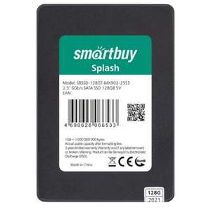 SSD Smartbuy Splash 128GB SBSSD-128GT-MX902-25S3 (525₽ с бонусами)