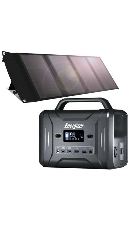 Портативная электростанция Energizer PPS320W01 со складной панелью солнечных батарей 100W, 300W/320Wh LiFePO4