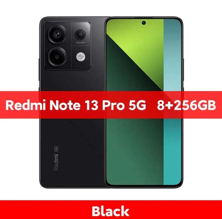 Смартфон Redmi Note 13 Pro 5G 8/256 Гб, три цвета (цена с купоном, зависит от аккаунта)