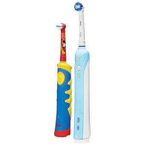 Электрическая зубная щетка Braun Oral-B 500 (2 щетки, взрослая и детская) (с баллами 999₽)
