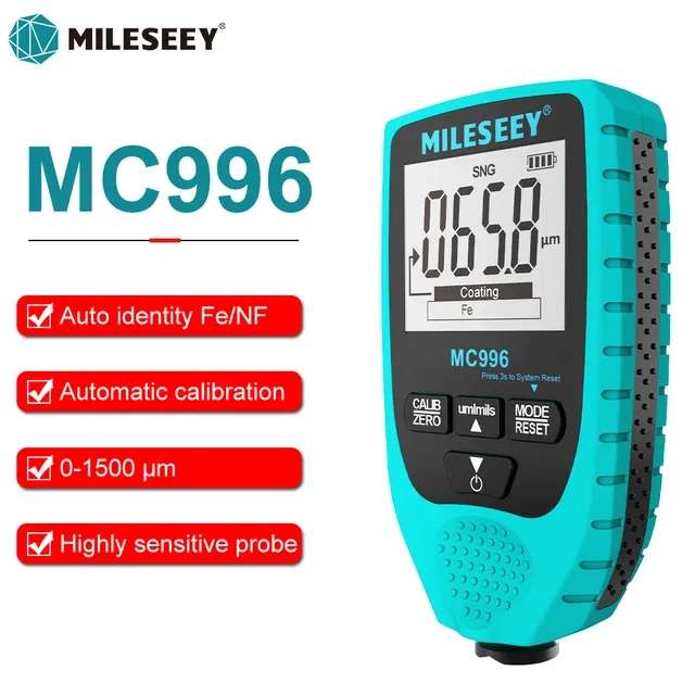 Толщиномер лакокрасочных покрытий Mileseey MC996