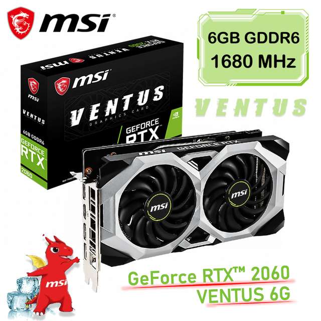 Видеокарта MSI GeForce RTX 2060 VENTUS 6G