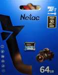 Карта памяти Netac 64GB P500 Standard (43% возврат баллами)
