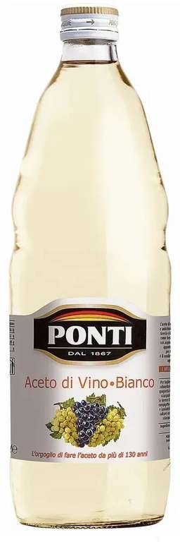 Уксус винный Ponti белый 6%, 1 л (146₽ с Ozon картой)