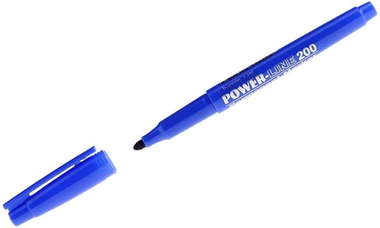 Набор перманентных маркеров Line Plus, синий, 12 шт.