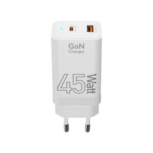 Сетевое зарядное устройство 45Вт GaN (PD45Вт+QC3.0 18Вт)