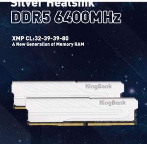 Оперативная память DDR5 16gb x 2 (6400) kingbank (чипы hunix)