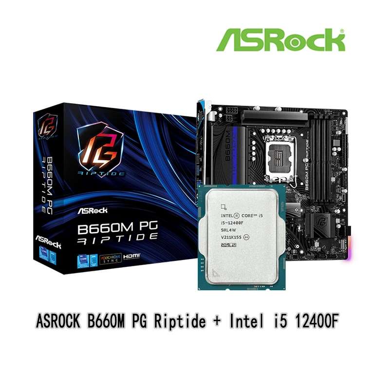 Комплект ASROCK B660M PG Riptide + i5 12400F