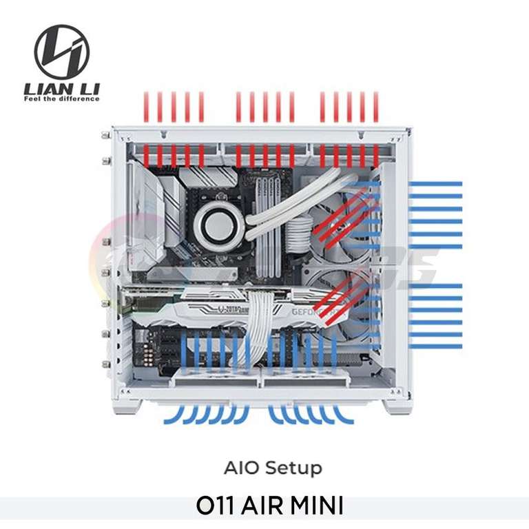 Компьютерный корпус Lian Li O11 Air Mini, белый (G99.O11AMW.00), с картой OZON