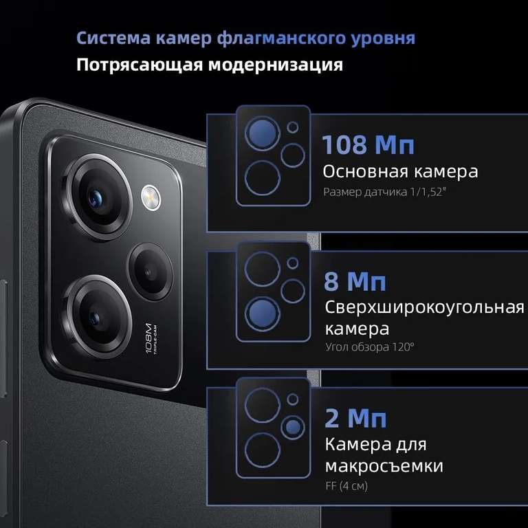 Смартфон POCO X5 Pro 5G, 6/128 ГБ (Snapdragon 778G, 6.67", AMOLED, FullHD+, 120 Гц), из-за рубежа