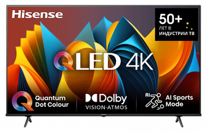 Телевизор Hisense 43E7NQ (43", QLED, 4K, VIDAA) с WB кошельком