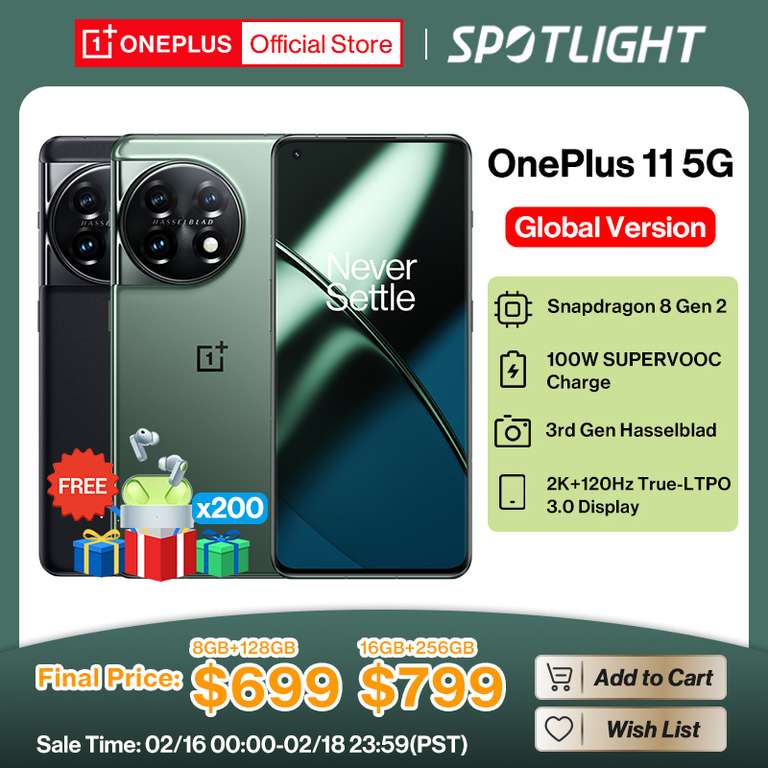 Глобальная версия OnePlus 11 8Гб/128Гб (есть 16Гб/256Гб)