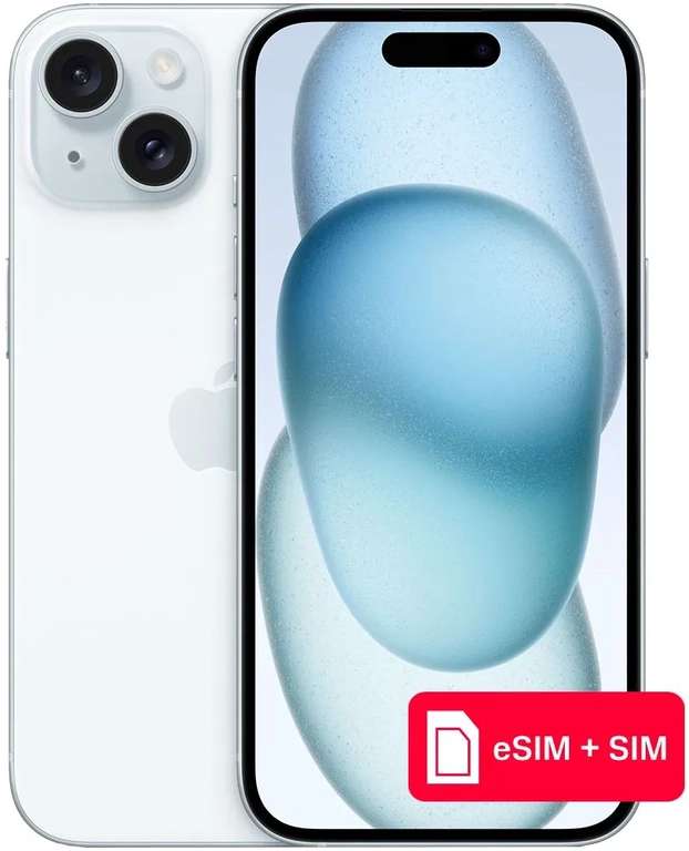 Смартфон Apple iPhone 15 eSIM + SIM 256 ГБ (с Озон картой)