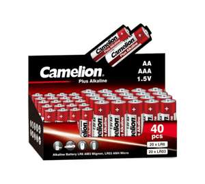 Батарейка Camelion Plus Alkaline COMBO40 (20ААА+ 20АА, 1.5В) 14981