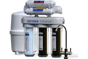 Система обратного осмоса Гейзер Премиум 20051 с баком на 12 литров и краном для минерализованной и неминерализорованной воды