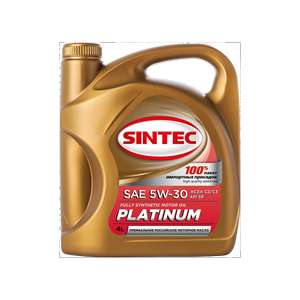 Моторное масло SINTEC PLATINUM SAE 5W-30 API SP, ACEA C2/C3 Синтетическое 4 л