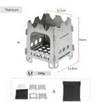 Складная походная титановая печь-щепочница