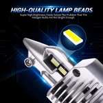 Лампы светодиодные для фар KAFOLEE, 2 шт (H4, 40 Вт, 8000 лм, 3000-8000 К)