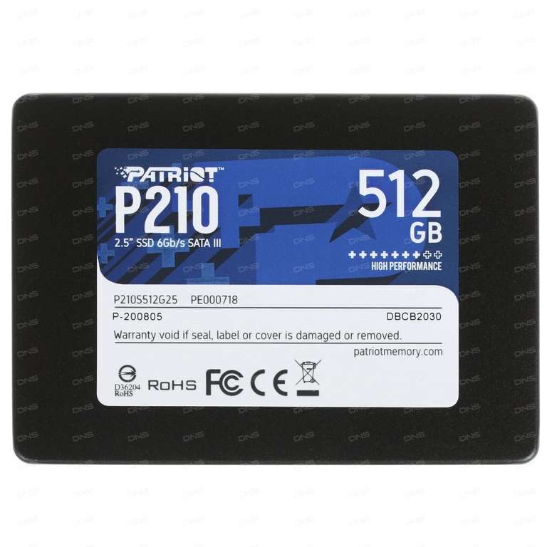 SSD 512Gb Patriot P210S512G25 SATA III