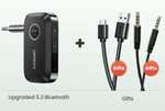 [11.11] Bluetooth 5.3 адаптер Ugreen CM596 + два кабеля в подарок (аккумулятор, AAC, SBC, AUX и USB-C, Multipoint, микрофон)