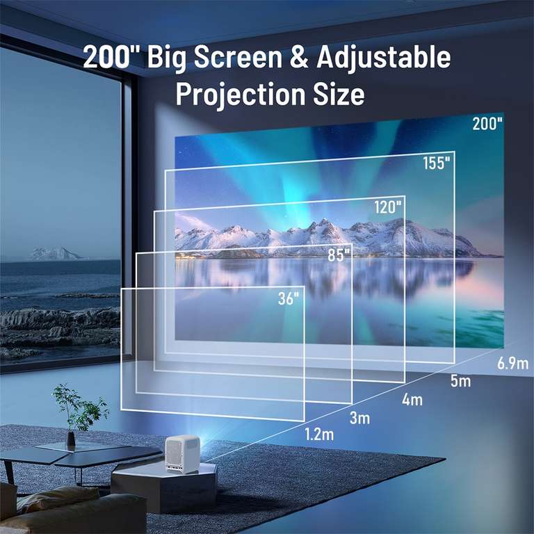 Проектор Alincoo R11 FHD 1080P, 4k HDR10, 8000 лм