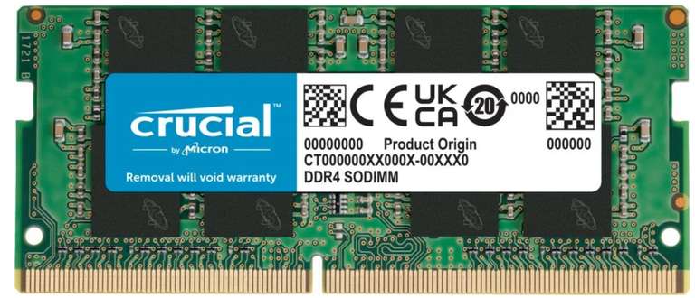 Оперативная память Crucial DDR4 Sodimm 8GB 3200мгц CT8G4SFS832A (цена с ozon картой)