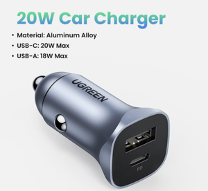 Автомобильное зарядное устройств UGREEN 20W Car Charger 20W