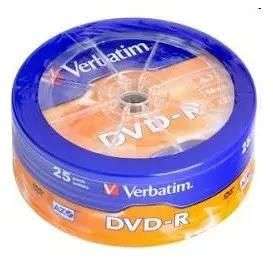 Оптический диск DVD-R Verbatim 4.7ГБ 16x, 25шт., wagon wheel