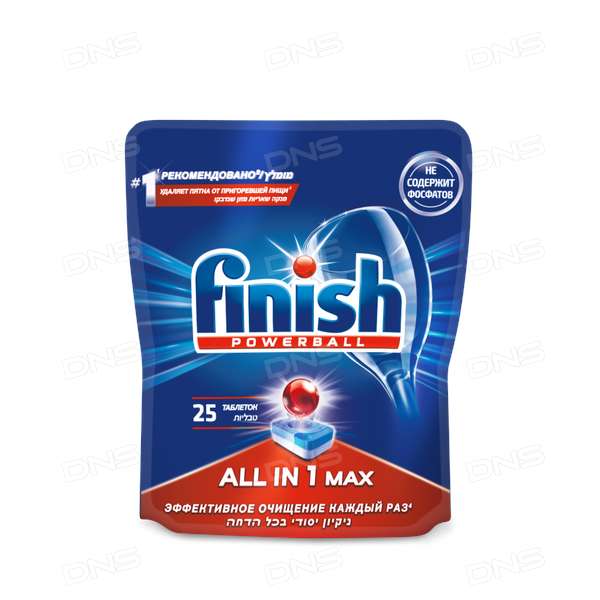 Таблетки для ПММ Finish Shine&Protect All in 1, 25шт (в описании 100шт за 899р)