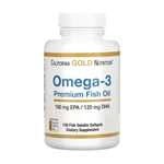 БАД California Gold Nutrition, омега-3, рыбий жир премиального качества (цена с ozon картой)