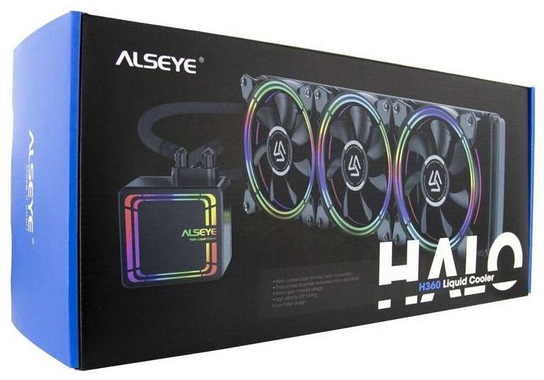 Система водяного охлаждения для процессора ALSEYE HALO AIO Liquid Cooler H360 (3-х секционная)