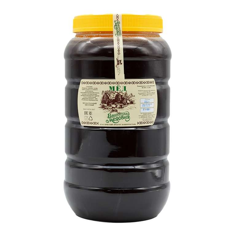 Мёд Башкирский Натуральный Гречишный, 4200 г, пластиковый бидон