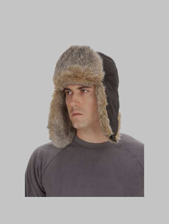 Зимняя шапка для рыбалки и охоты HUNTSMAN (Decathlon), цвет хаки.