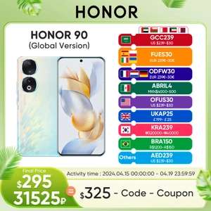 Смартфон Honor 90 Глобал, 12/256 Гб, 3 расцветки (12/512 гб - 28811 руб)