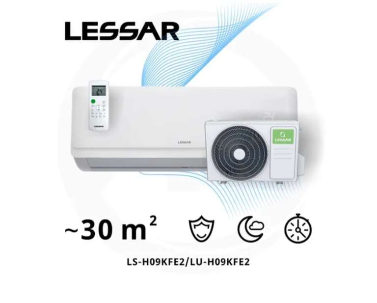 [СПб] Сплит-система LESSAR Cool+ R32 LS-H09KFE2/LU-H09KFE2 (с Ozon Картой)