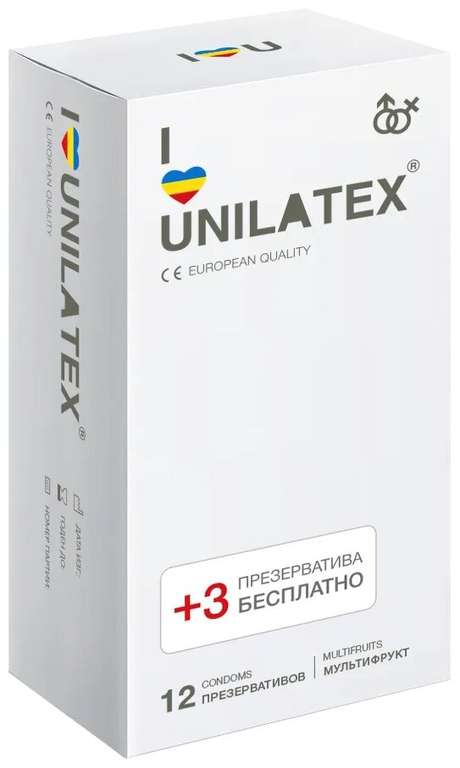 Презервативы Unilatex Multifruits, 15 шт + Ultra Thin
