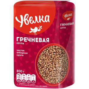 Гречневая крупа Увелка ядрица Экстра, 800 г, 6 шт.