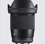 Светосильный объектив фикс Sigma 16mm f/1.4 DC DN C (Sony, Canon, Fuji) (OZON карта, 450 баллов за отзыв, из-за рубежа)