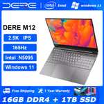 Ноутбук Dere M12 (15.6", 2560*1440, ips, 165hz, Celeron N5095, 16/512, win 11)