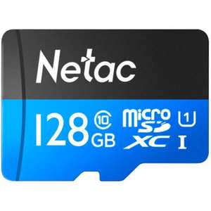 Карта памяти Netac MicroSDXC 128GB Class 10 UHS-I U1 P500 + адаптер NT02P500STN-128G-R