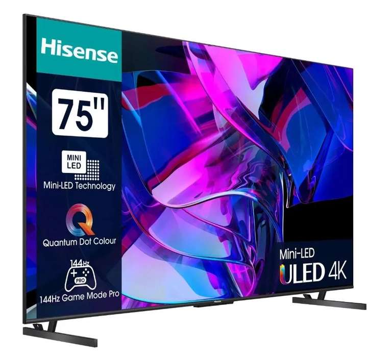 Телевизор Hisense 75U7KQ 75" 4K UHD, черный (по озон карте)